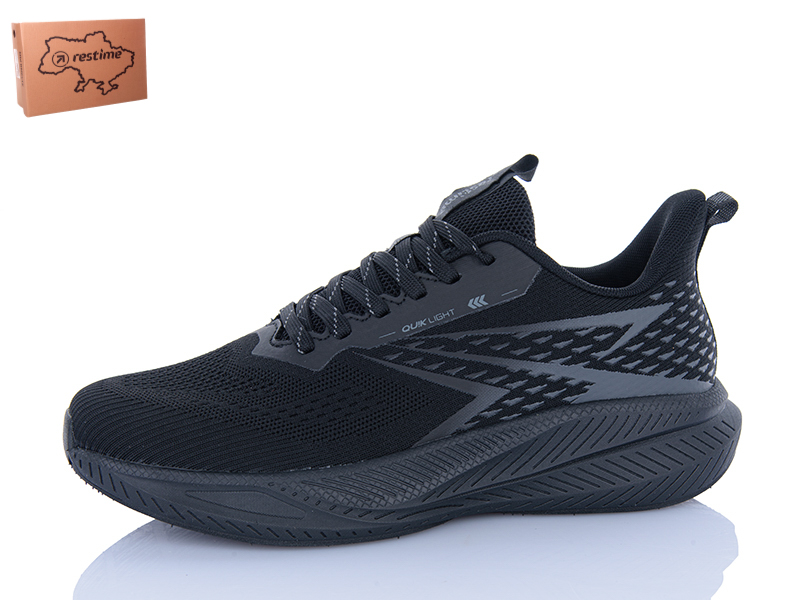 Кроссовки Restime (41-45) EML26733 black (лето)