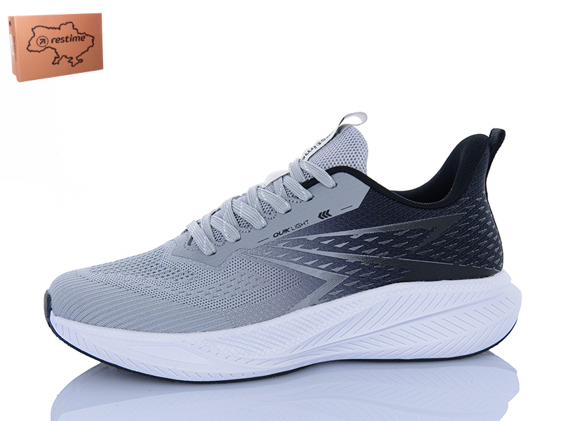 Кроссовки Restime (41-45) EML26733 grey (лето)