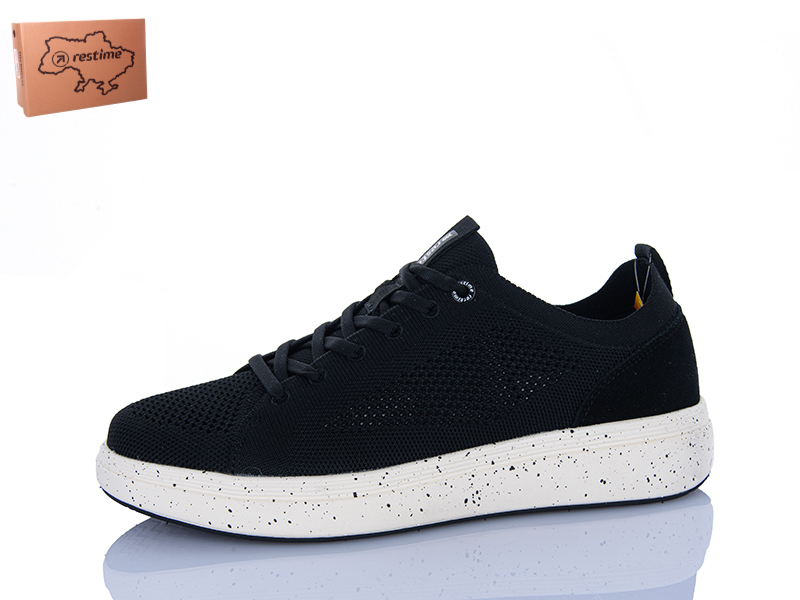 Кроссовки Restime (41-45) AML26712 black (лето)