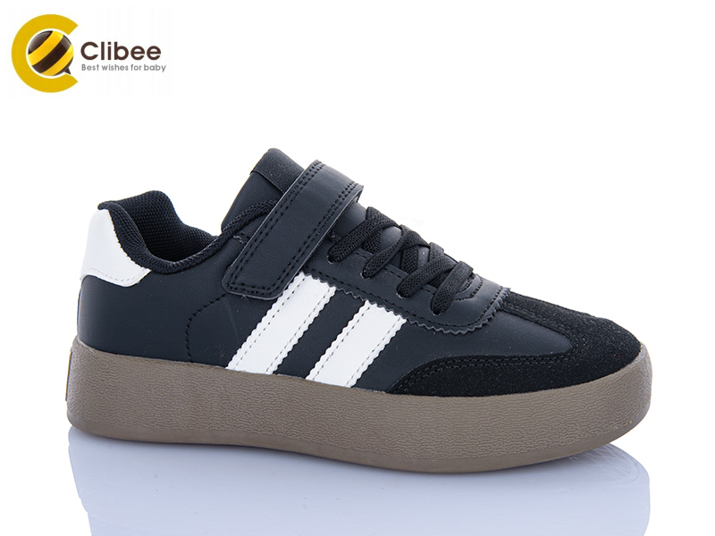 Кроссовки Clibee-Apawwa (32-37) LC823 black-white (деми)