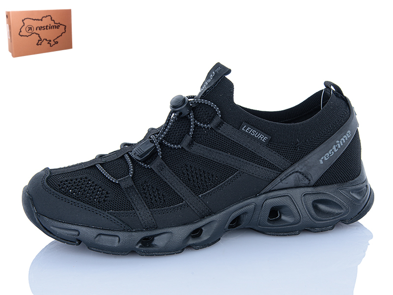 Кроссовки Restime (41-45) PML26790 black (лето)