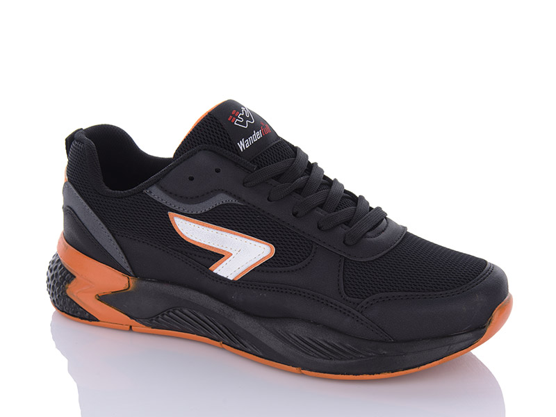 Кроссовки Sharif (40-45) 4217 black-orange (40-45) (деми)