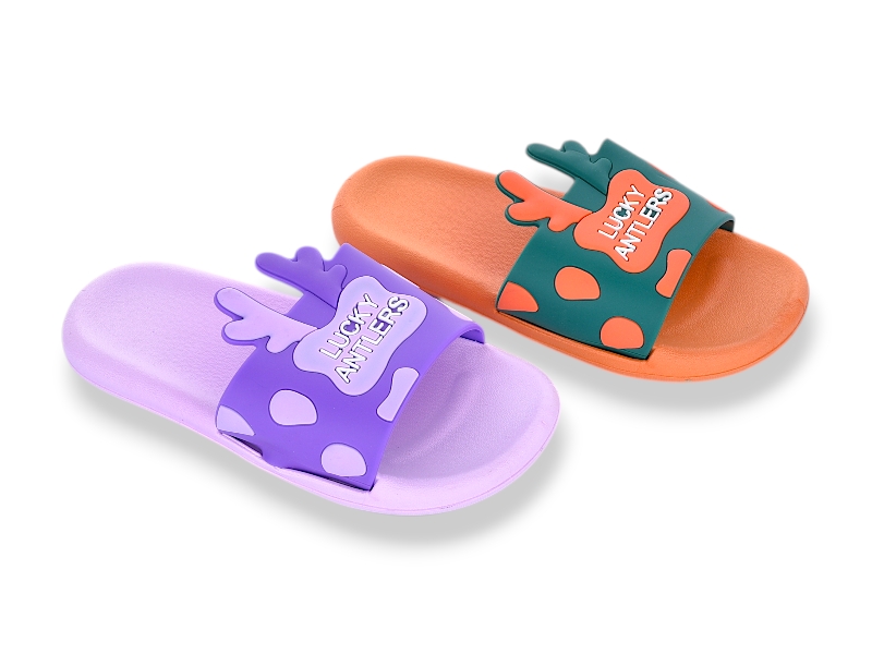 Шлепанцы JIBUKANG (30-35) 01-759 lilac-orange mix (лето)