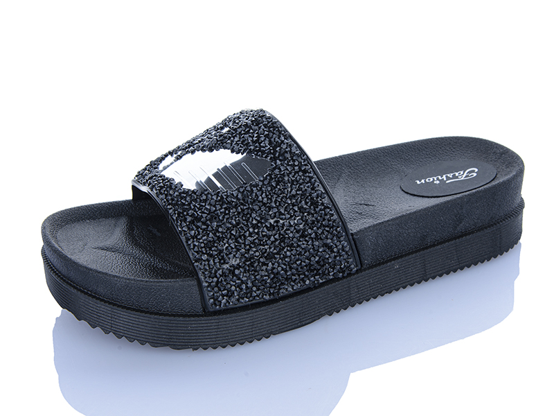 Шлепанцы Super Gear (36-41) 01-752 black (лето)