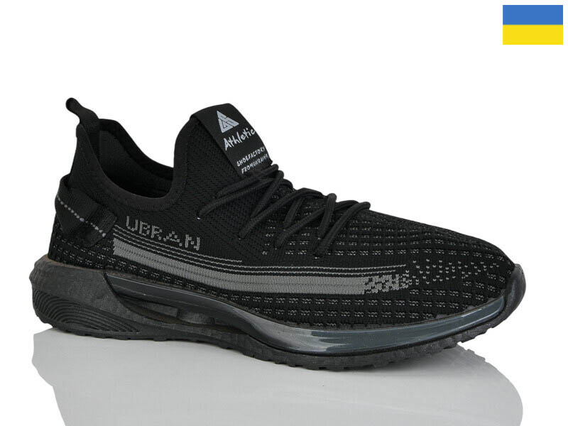 Кроссовки DeMur (41-45) 61010 чорний (лето)