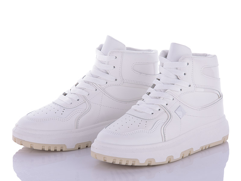 Ботинки QQ Панда (36-41) BK72 white (деми)