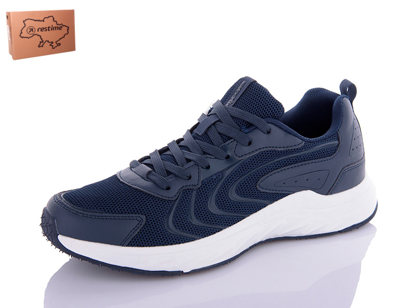 Кроссовки Restime (41-45) PML22067 navy (лето)