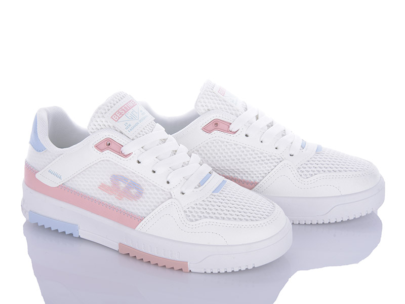 Кроссовки Violeta (36-40) 203-33 white-pink (деми)