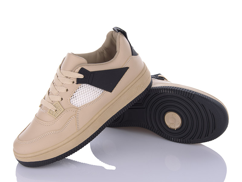Кроссовки Violeta (36-41) Y169-KZ27 khaki-black (лето)