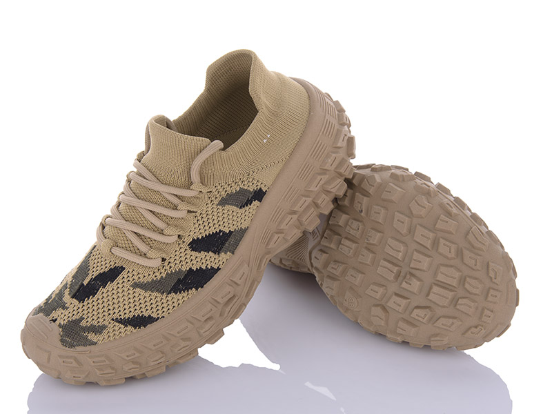 Кроссовки Violeta (36-41) 149-11-2 khaki (лето)