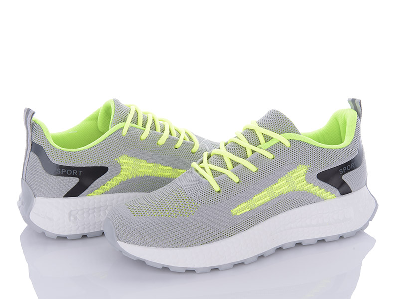 Кроссовки Violeta (36-41) 143-28 grey-green (лето)