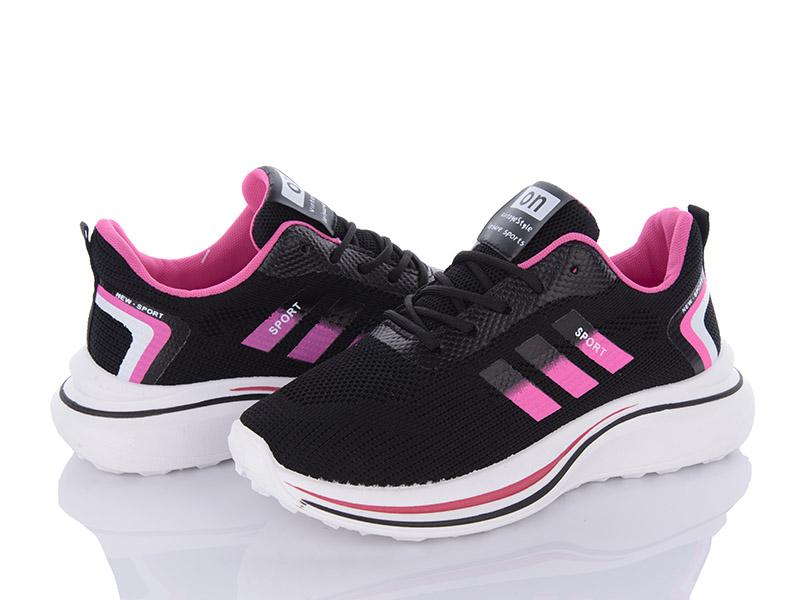 Кроссовки Violeta (36-41) 143-30 black (лето)