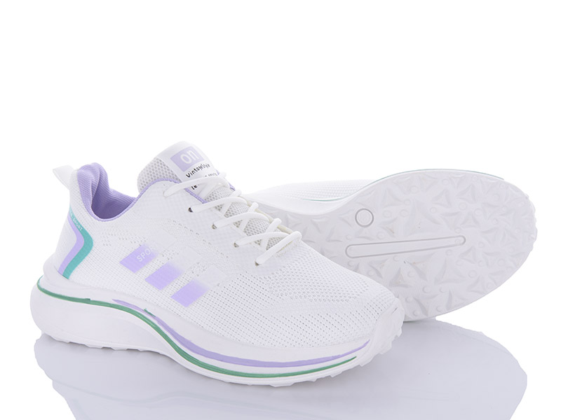 Кроссовки Violeta (36-41) 143-30 white (лето)