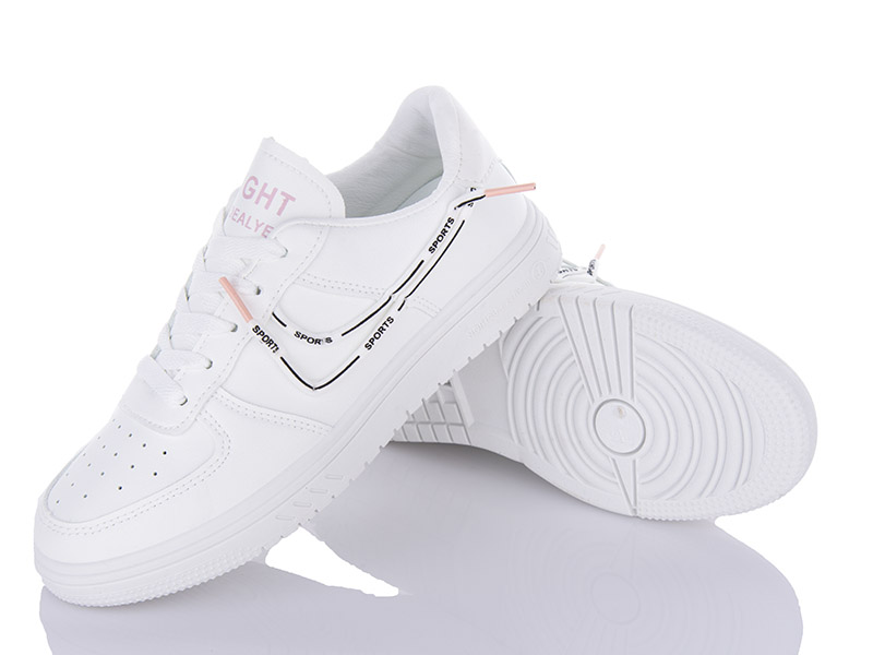 Кроссовки Violeta (36-40) 176-11 white-pink (деми)