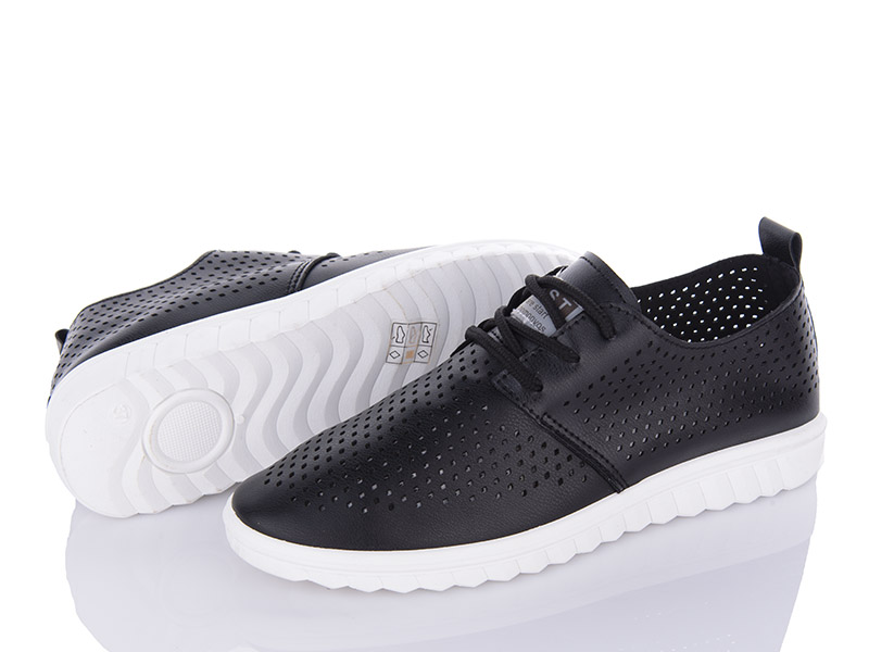 Кроссовки Violeta (36-41) 9-760 black (лето)