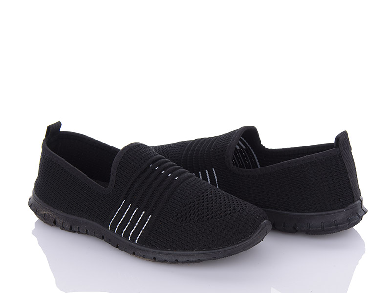 Кроссовки Violeta (36-41) 20-652 black (лето)