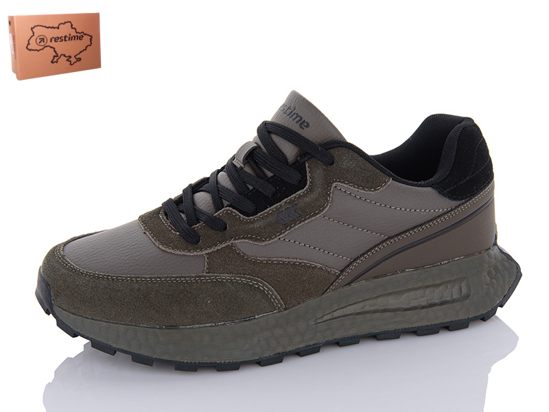 Кроссовки Restime (41-46) YMO23202 khaki (деми)