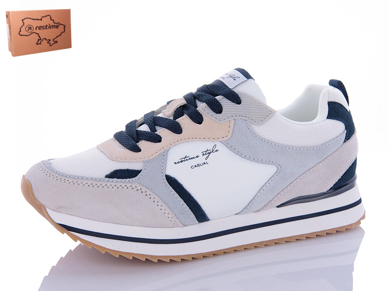 Кроссовки Restime (36-41) JWB24031 grey-beige (деми)