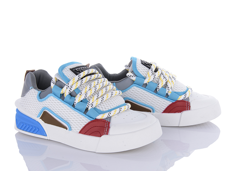 Кроссовки Violeta (36-41) 143-42 white-blue (деми)