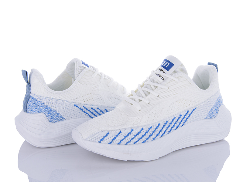 Кроссовки Violeta (36-41) 176-39 white-blue (лето)