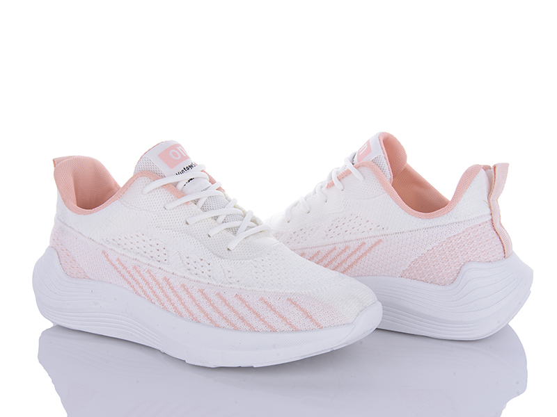 Кроссовки Violeta (36-41) 176-39 white-orange (лето)