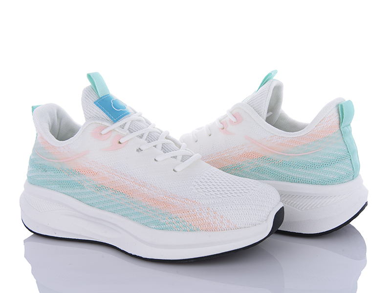 Кроссовки Violeta (36-41) 176-33 white-blue (деми)