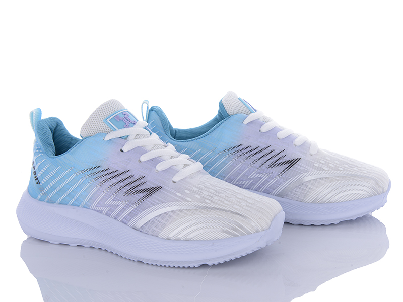 Кроссовки Violeta (36-41) 182-36 white-blue (деми)