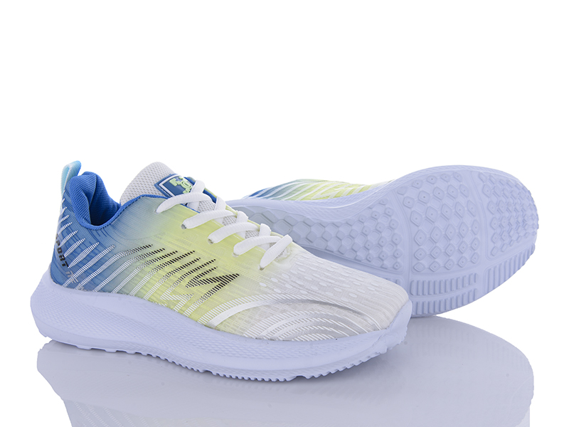 Кроссовки Violeta (36-41) 182-36 white-green (деми)