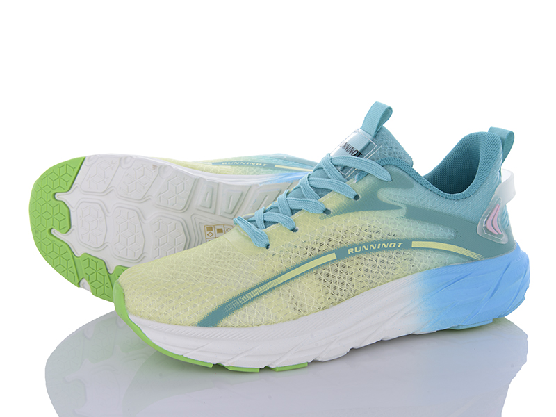 Кроссовки Violeta (36-41) 20-1028 blue-green (лето)
