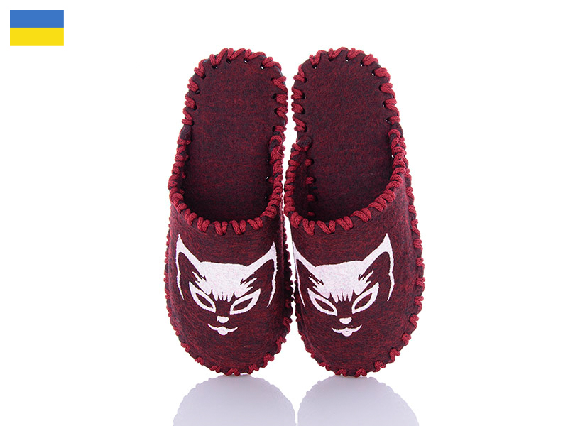 Тапочки Active (36-41) 218W бордовий (деми)