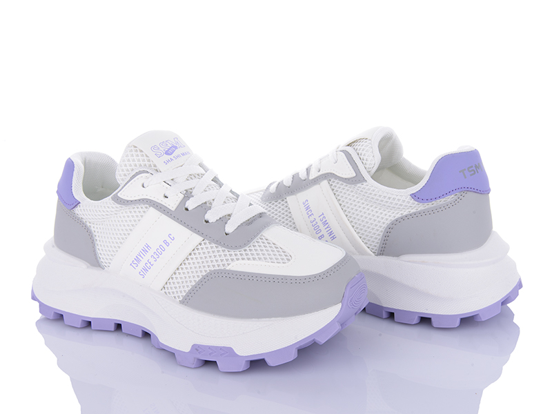 Кроссовки Violeta (36-41) 149-53 white-grey (деми)