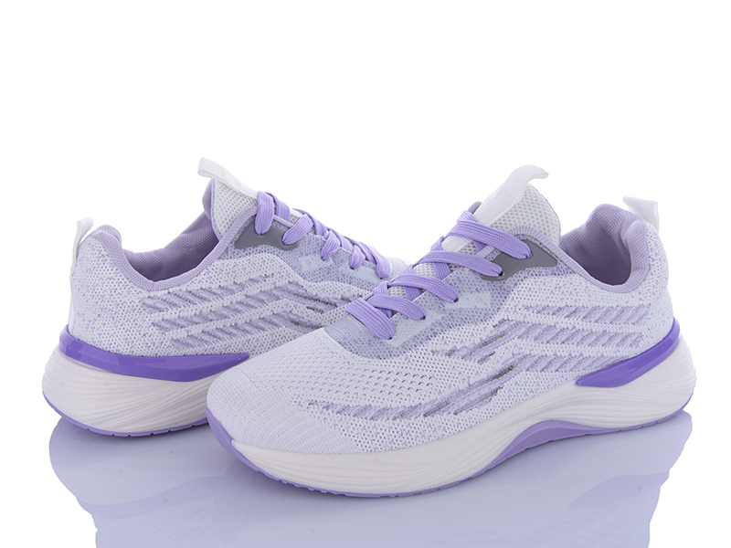 Кроссовки Violeta (36-41) 149-58 white-purple (деми)