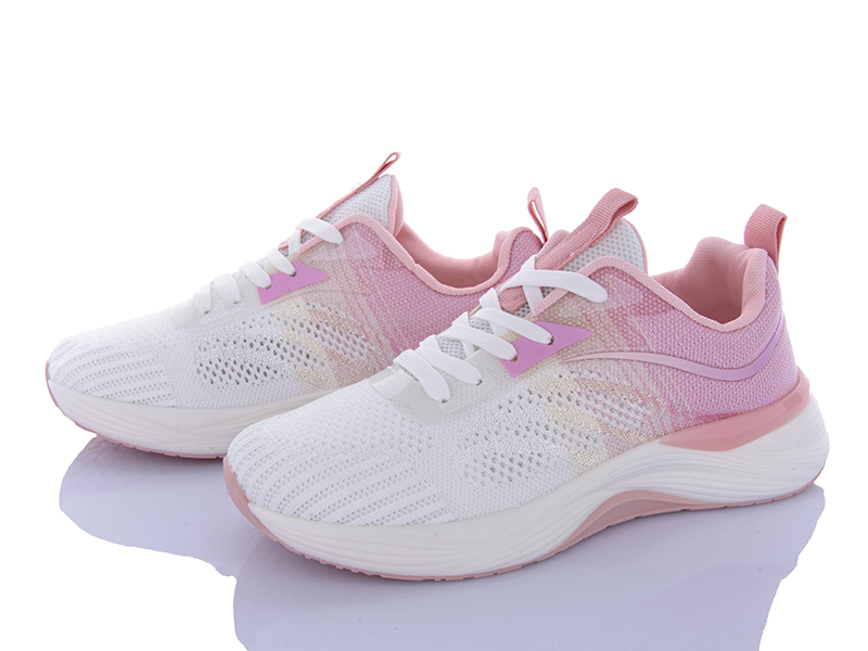 Кроссовки Violeta (36-41) 149-59 white-pink (деми)