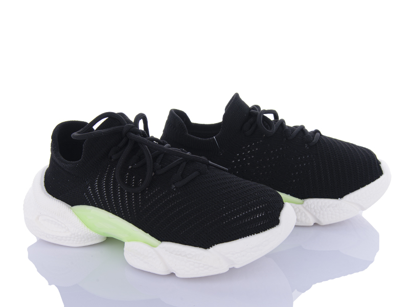 Кроссовки Violeta (36-40) 182-40-182-45 all black (лето)