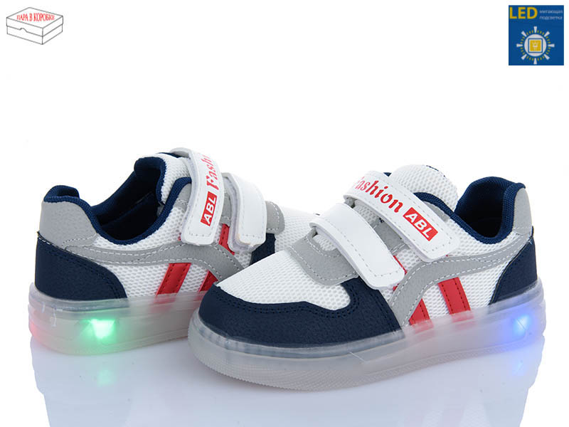 Кроссовки Wei Wei (26-30) 10-3 navy LED (деми)