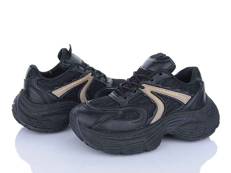 Кроссовки Violeta (36-41) 92-36 black (деми)