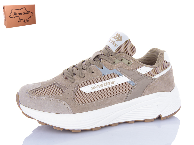 Кроссовки Restime (41-46) ZMB25104 beige (деми)