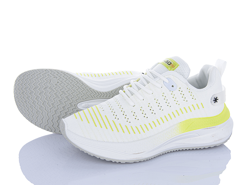 Кроссовки Violeta (36-41) 182-52 white-green (лето)