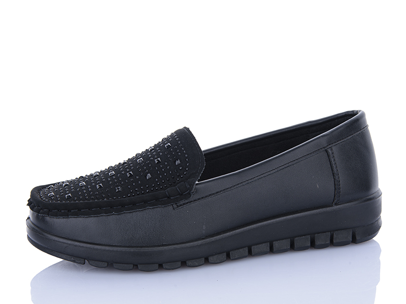 Туфли ABA (38-43) 5292 black (деми)
