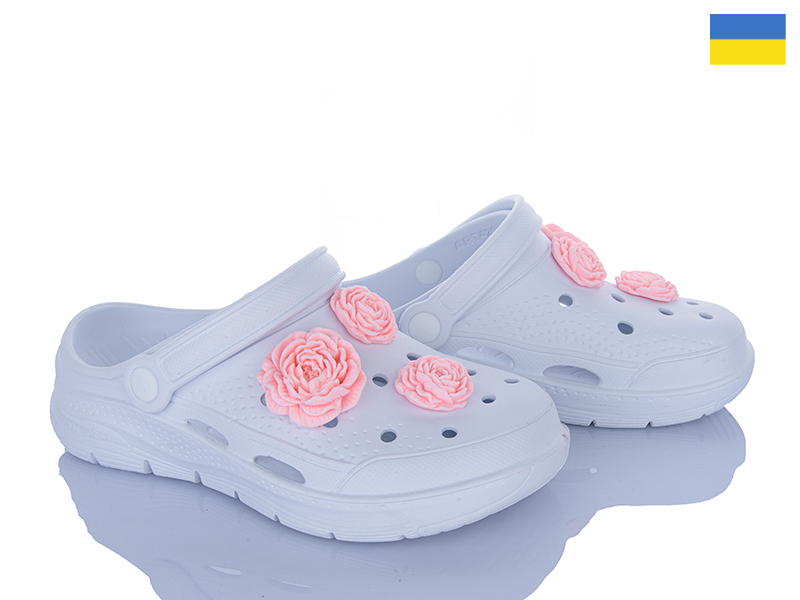 Кроксы Roks (36-41) 411 білий (лето)
