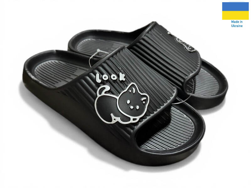 Шлепанцы Rai shoes (36-41) 104 чорний (лето)