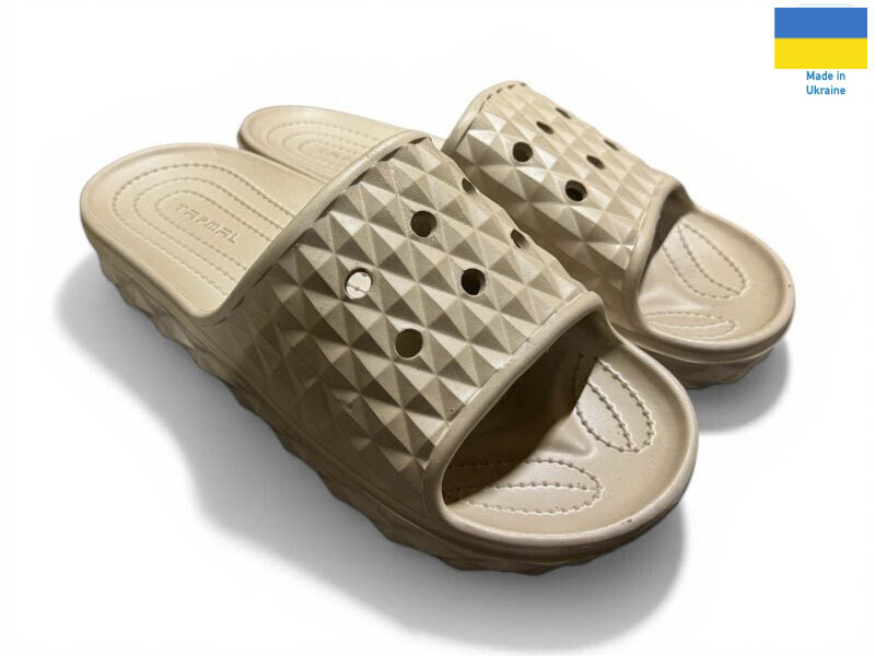 Шлепанцы Rai shoes (36-41) 117 бежевий (лето)