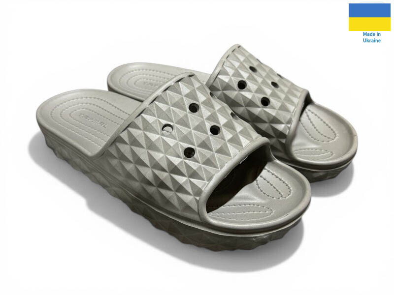 Шлепанцы Rai shoes (36-41) 117 сірий (лето)