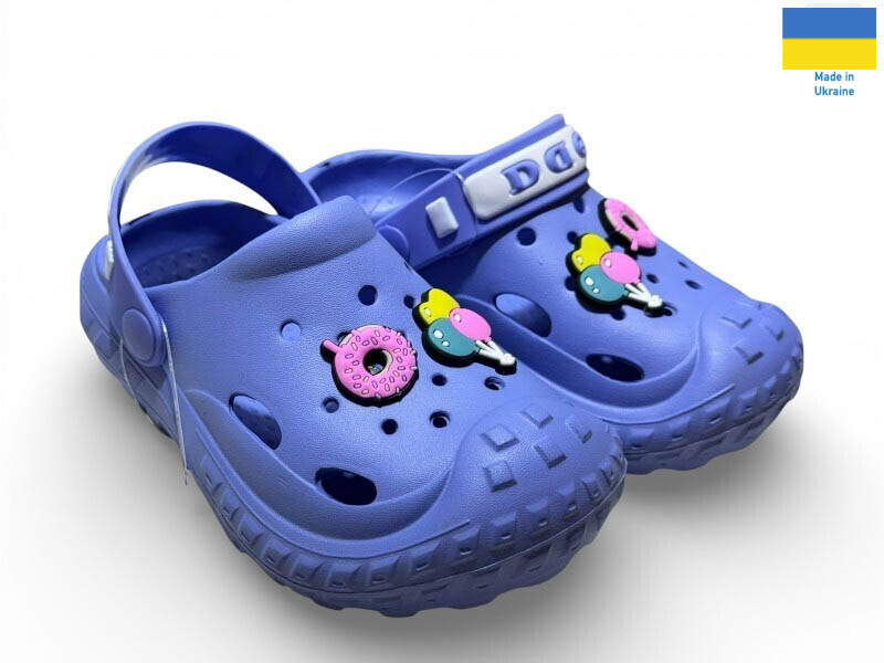 Кроксы Rai shoes (24-32) 333 волошка (лето)