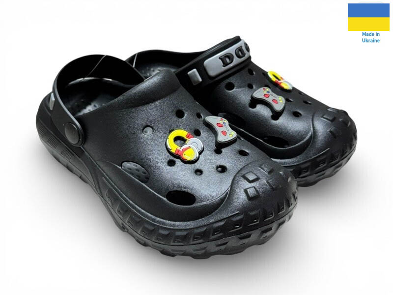 Кроксы Rai shoes (24-32) 333 чорний (лето)