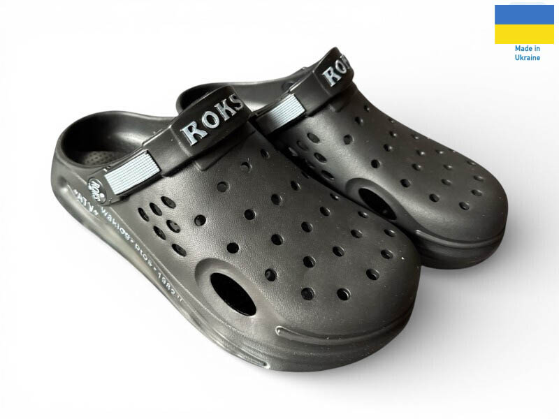 Кроксы Rai shoes (37-41) 517-010 чорний (лето)