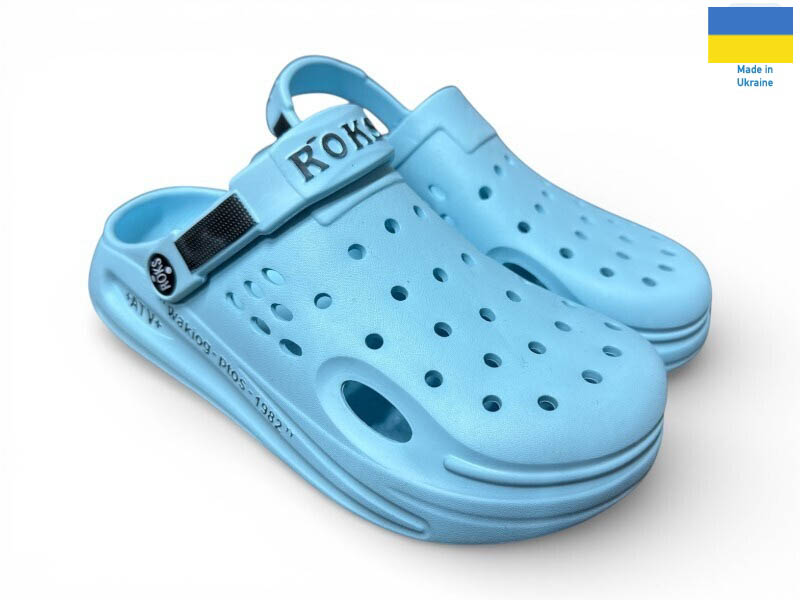 Кроксы Rai shoes (37-40) 517-011 блакитний (лето)