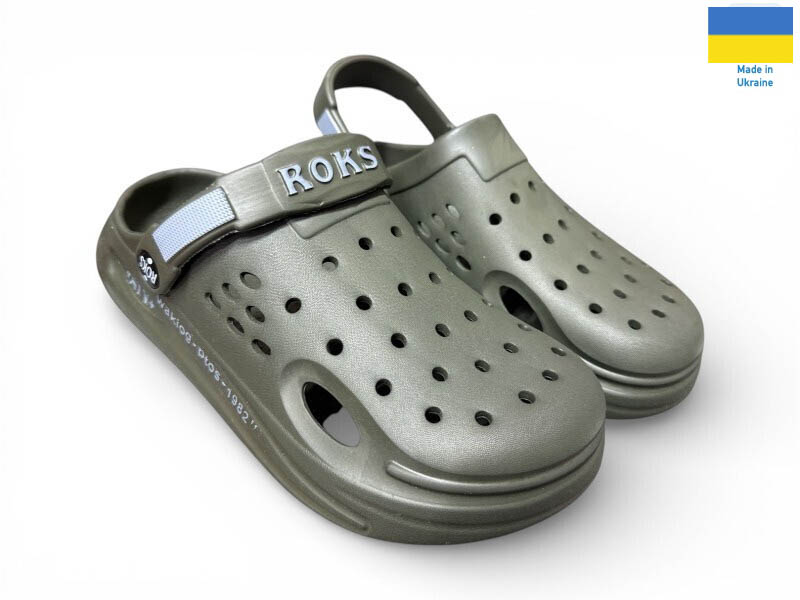 Кроксы Rai shoes (37-40) 517-017 хакі (лето)