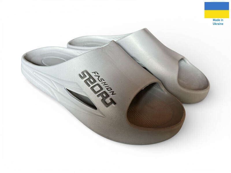 Шлепанцы Rai shoes (41-45) 530-018 сірий (лето)