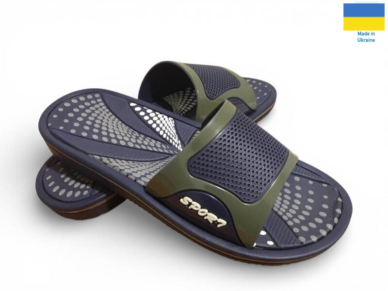 Шлепанцы Rai shoes (41-45) M2 чорний (лето)